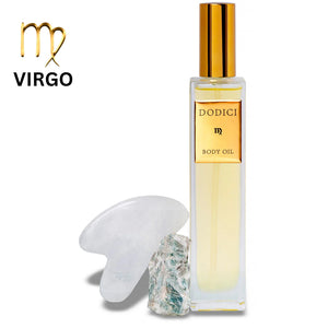 Virgo – Body Oil, Gua Sha and Personalized Crystal Set
