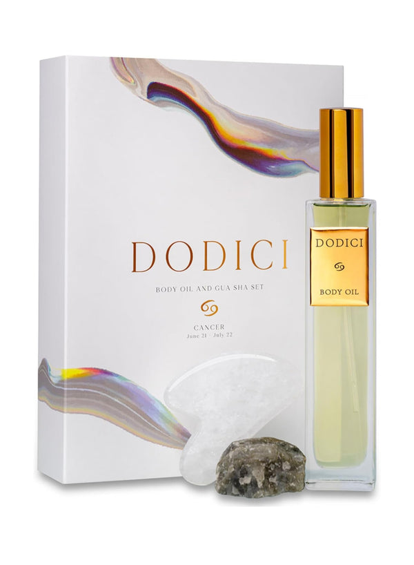 Cancer – Body Oil, Gua Sha and Personalized Crystal Set
