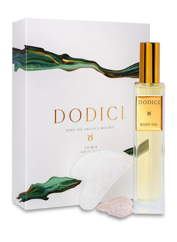 Taurus – Body Oil, Gua Sha and Personalized Crystal Set