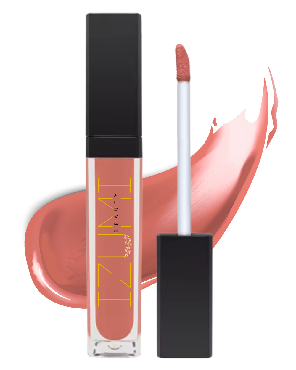 QuickGlow | Achieve Perfect Lips Anywhere - LED Light & Mirror Lip Gloss | Perfect for Travelers, Busy Women, Date Night, Students, Makeup Lovers (Peach)