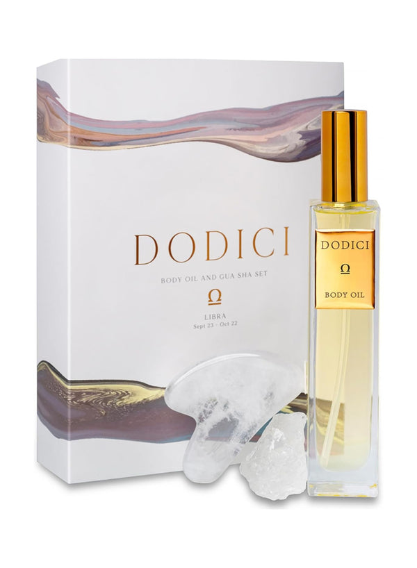 Libra – Body Oil, Gua Sha and Personalized Crystal Set
