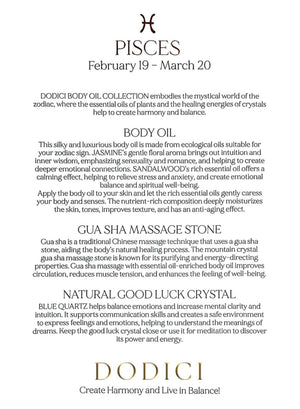 Pisces – Body Oil, Gua Sha and Personalized Crystal Set