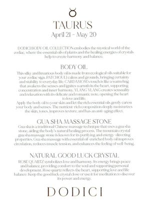 Taurus – Body Oil, Gua Sha and Personalized Crystal Set