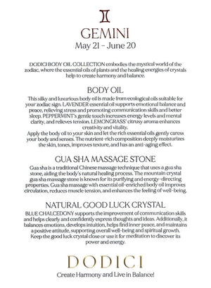 Gemini – Body Oil, Gua Sha and Personalized Crystal Set
