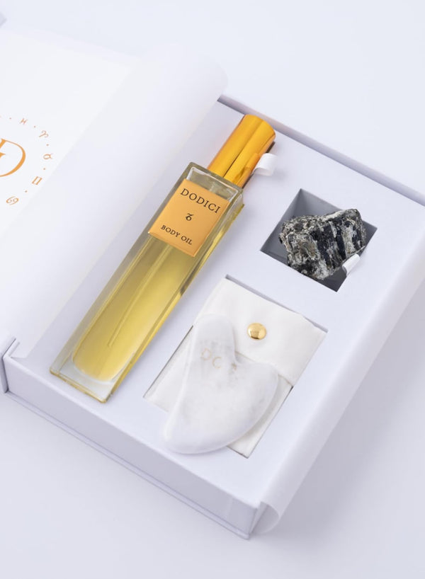 Capricorn – Body Oil, Gua Sha and Personalized Crystal Set