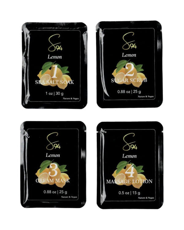 4 Step Pedicure Kit - Lemon - PACK OF 10 - S94beautyhub