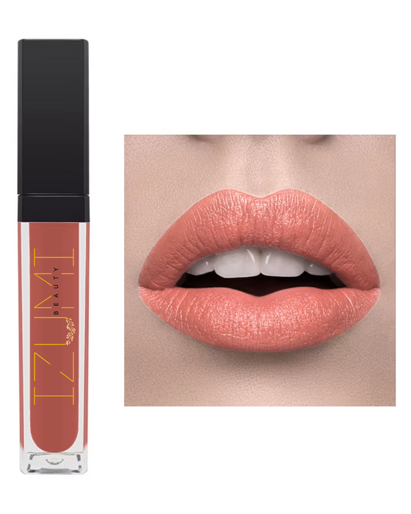 QuickGlow | Achieve Perfect Lips Anywhere - LED Light & Mirror Lip Gloss | Perfect for Travelers, Busy Women, Date Night, Students, Makeup Lovers (Peach)