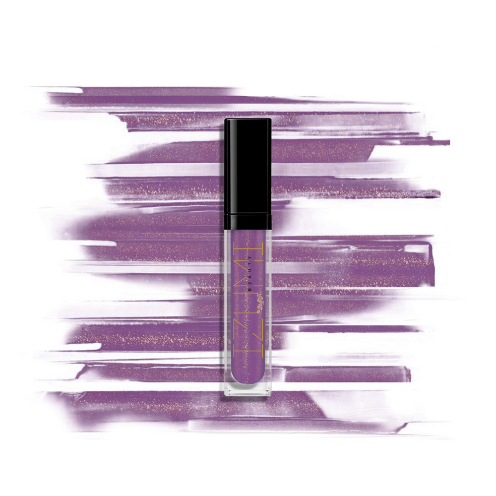 QuickGlow | Achieve Perfect Lips Anywhere - LED Light & Mirror Lip Gloss | Perfect for Travelers, Busy Women, Date Night, Students, Makeup Lovers (Purple Glitz)