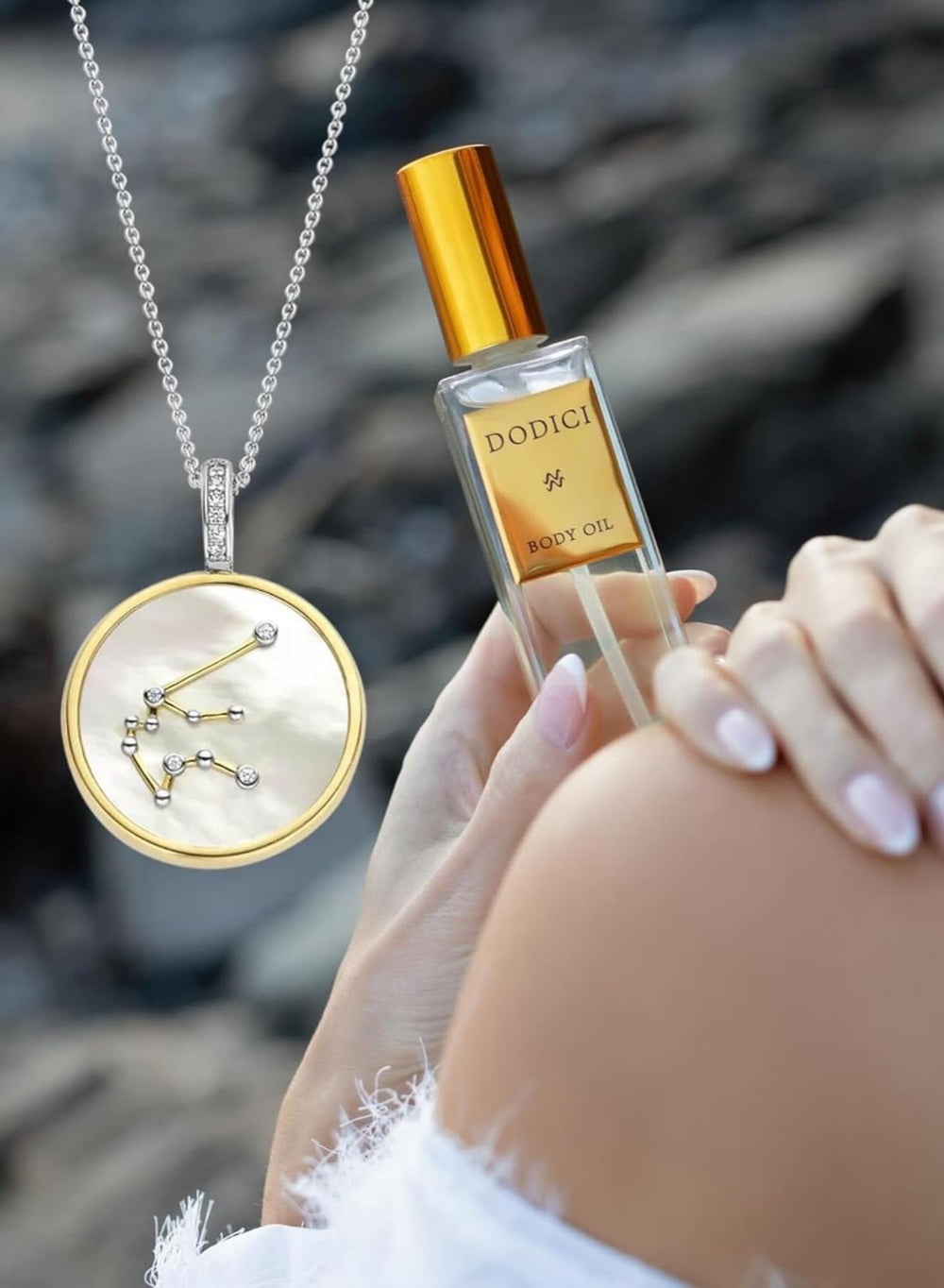 Aquarius – Body Oil, Gua Sha and Personalized Crystal Set