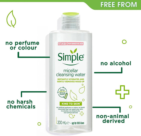 Simple Micellar Cleansing Water, 200ML