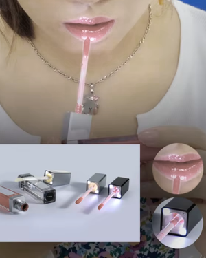 QuickGlow | Achieve Perfect Lips Anywhere - LED Light & Mirror Lip Gloss | Perfect for Travelers, Busy Women, Date Night, Students, Makeup Lovers (Bombshell)
