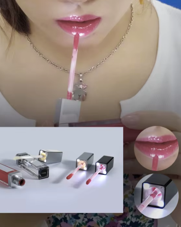 QuickGlow | Achieve Perfect Lips Anywhere - LED Light & Mirror Lip Gloss | Perfect for Travelers, Busy Women, Date Night, Students, Makeup Lovers (Velvet Touch)