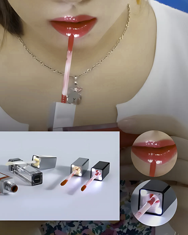 QuickGlow | Achieve Perfect Lips Anywhere - LED Light & Mirror Lip Gloss | Perfect for Travelers, Busy Women, Date Night, Students, Makeup Lovers (Kiya)