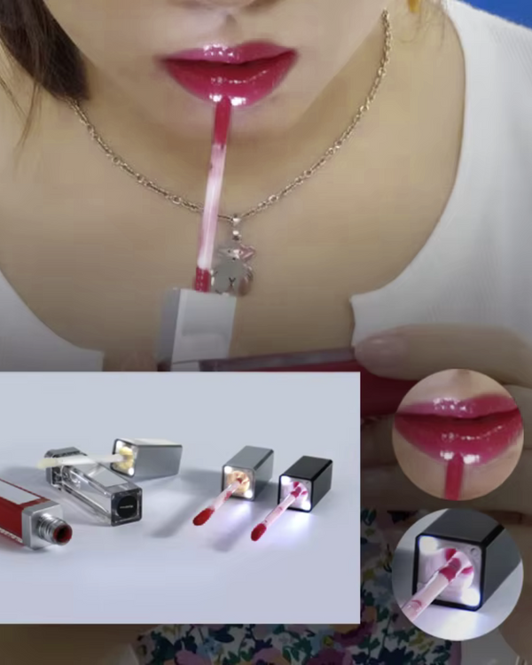 QuickGlow | Achieve Perfect Lips Anywhere - LED Light & Mirror Lip Gloss | Perfect for Travelers, Busy Women, Date Night, Students, Makeup Lovers (Gorgeous)