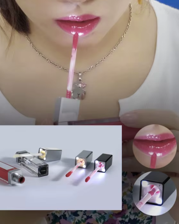 QuickGlow | Achieve Perfect Lips Anywhere - LED Light & Mirror Lip Gloss | Perfect for Travelers, Busy Women, Date Night, Students, Makeup Lovers (Over You)