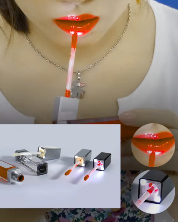 QuickGlow | Achieve Perfect Lips Anywhere - LED Light & Mirror Lip Gloss | Perfect for Travelers, Busy Women, Date Night, Students, Makeup Lovers (Sugar Plum)