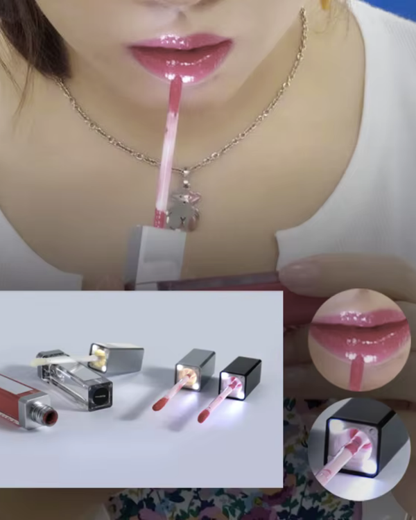 QuickGlow | Achieve Perfect Lips Anywhere - LED Light & Mirror Lip Gloss | Perfect for Travelers, Busy Women, Date Night, Students, Makeup Lovers (Out Loud)