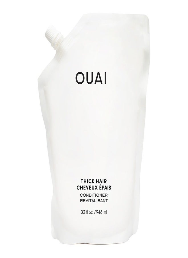 OUAI Thick Hair Conditioner 946ml – Ultra-Nourishing & Hydrating Formula for Thick Hair