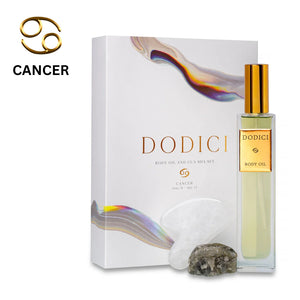 Cancer – Body Oil, Gua Sha and Personalized Crystal Set