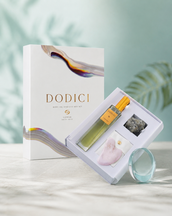 Cancer – Body Oil, Gua Sha and Personalized Crystal Set