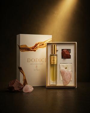 Leo – Body Oil, Gua Sha and Personalized Crystal Set