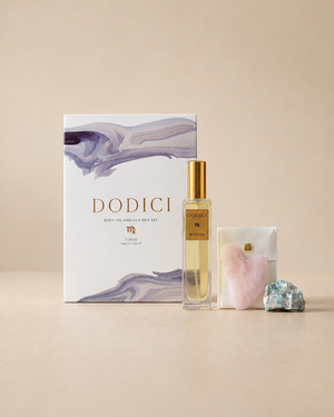 Virgo – Body Oil  Gua Sha and Personalized Crystal Set