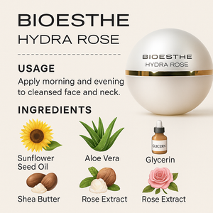 Bioesthe Hydra Rose Soothing Face Cream for Sensitive Skin 50ml