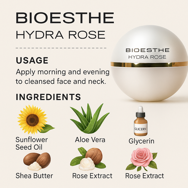 Bioesthe Hydra Rose Soothing Face Cream for Sensitive Skin 50ml