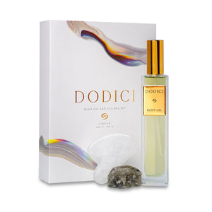 Cancer – Body Oil, Gua Sha and Personalized Crystal Set