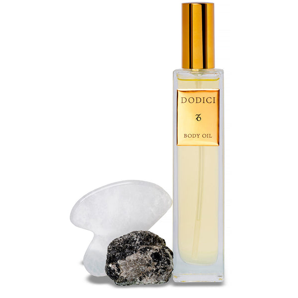 Capricorn – Body Oil, Gua Sha and Personalized Crystal Set