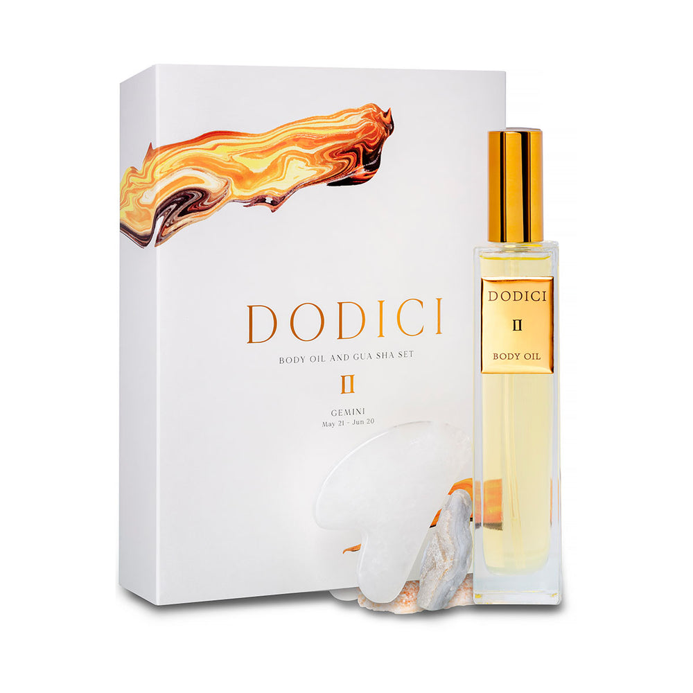 Gemini – Body Oil, Gua Sha and Personalized Crystal Set