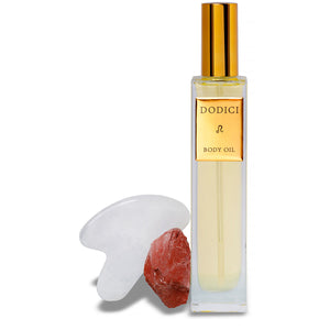 Leo – Body Oil, Gua Sha and Personalized Crystal Set