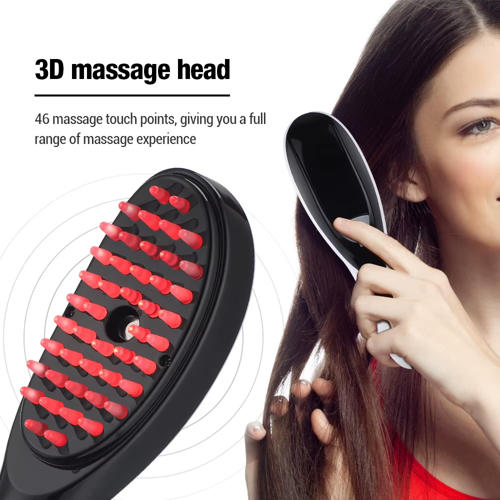 Izumi Beauty Electric Scalp Massager Comb with Liquid Dispenser - Vibrating Head Massager for Hair Growth, Scalp Stimulation & Detangling, Rechargeable