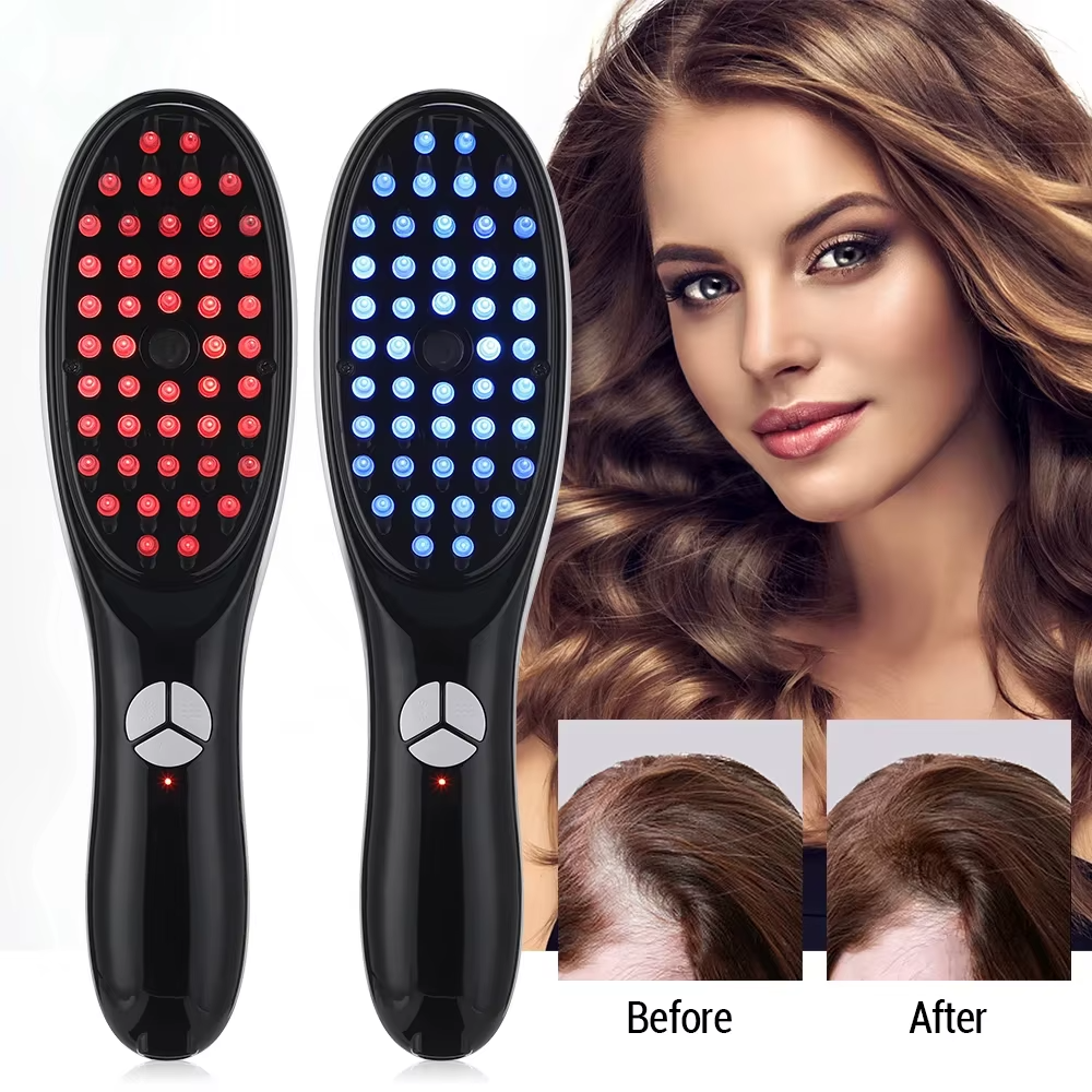 Izumi Beauty Electric Scalp Massager Comb with Liquid Dispenser - Vibrating Head Massager for Hair Growth, Scalp Stimulation & Detangling, Rechargeable