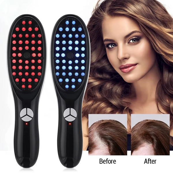 Izumi Beauty Electric Scalp Massager Comb with Liquid Dispenser - Vibrating Head Massager for Hair Growth, Scalp Stimulation & Detangling, Rechargeable