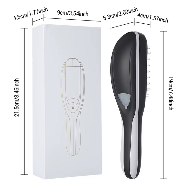 Izumi Beauty Electric Scalp Massager Comb with Liquid Dispenser - Vibrating Head Massager for Hair Growth, Scalp Stimulation & Detangling, Rechargeable