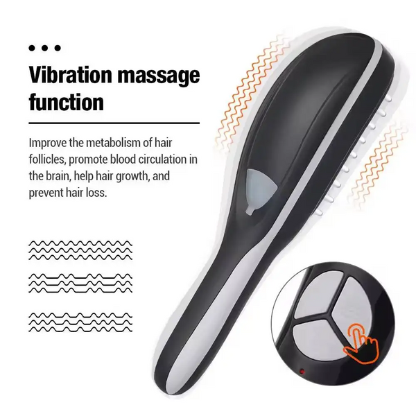 Izumi Beauty Electric Scalp Massager Comb with Liquid Dispenser - Vibrating Head Massager for Hair Growth, Scalp Stimulation & Detangling, Rechargeable