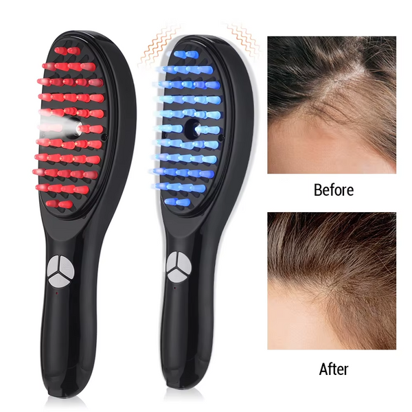 Izumi Beauty Electric Scalp Massager Comb with Liquid Dispenser - Vibrating Head Massager for Hair Growth, Scalp Stimulation & Detangling, Rechargeable