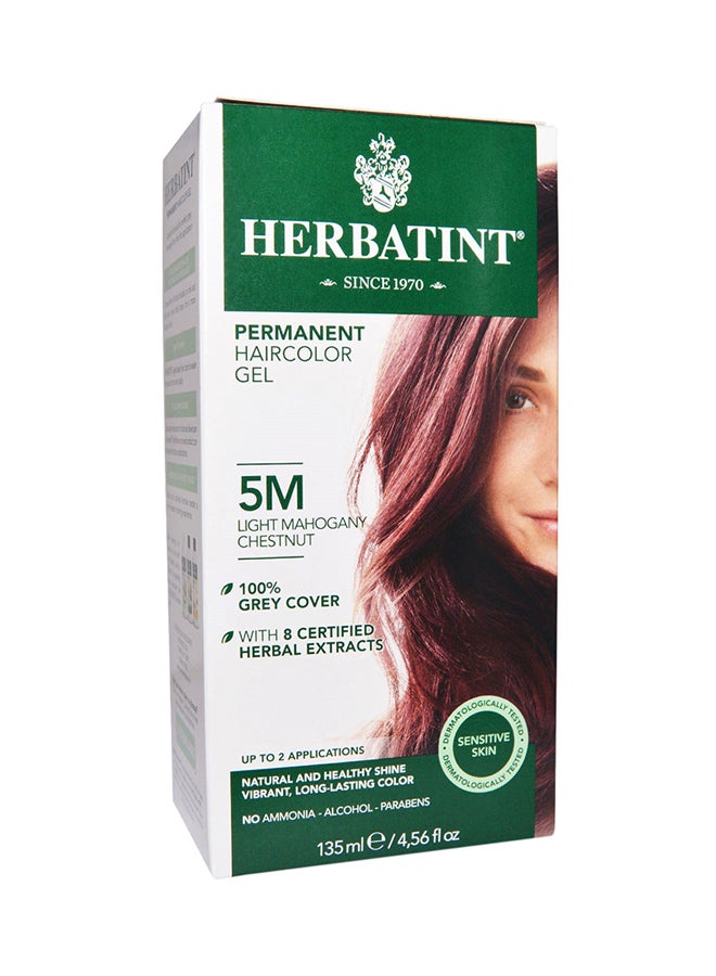Permanent Hair Color Gel 5M Light Mahogany Chestnut 135ml