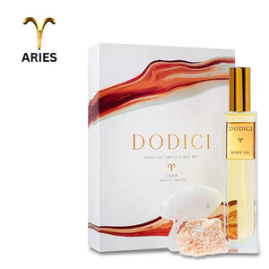 Aries – Body Oil, Gua Sha and Personalized Crystal Set - S94beautyhub