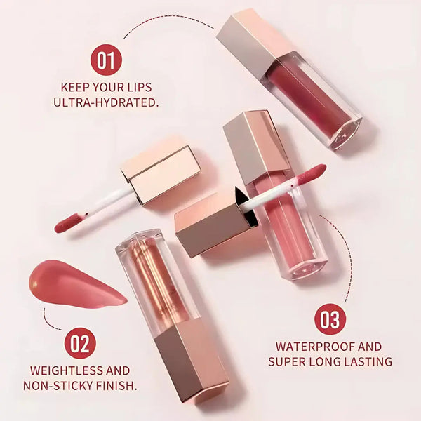 Fragrance Free Lip Gloss – Non - Sticky, Comfortable (Flamingo) - S94beautyhub