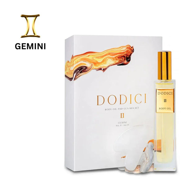 Gemini – Body Oil, Gua Sha and Personalized Crystal Set - S94beautyhub