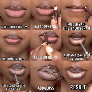 Izumi Nude Brown Lip Kit - 6 – Liner & Gloss - S94beautyhub