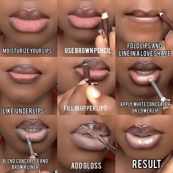 Izumi Nude Brown Lip Kit - 6 – Liner & Gloss - S94beautyhub