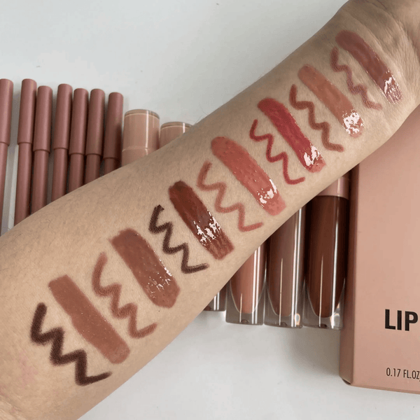 Izumi Nude Brown Lip Kit - 6 – Liner & Gloss - S94beautyhub