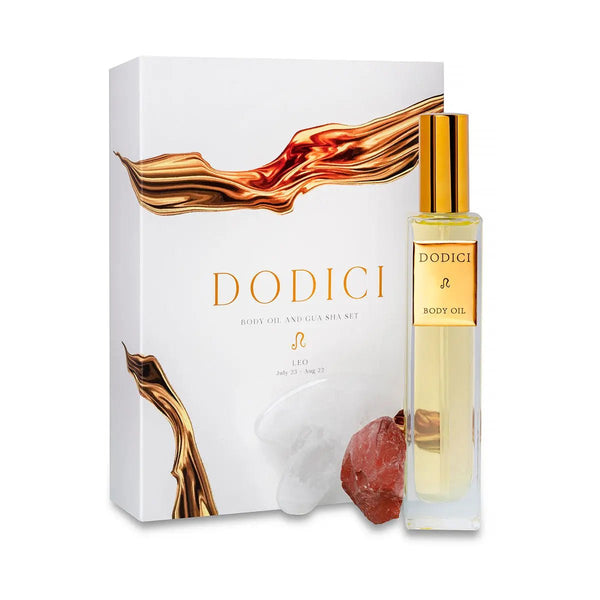 Leo – Body Oil, Gua Sha and Personalized Crystal Set - S94beautyhub
