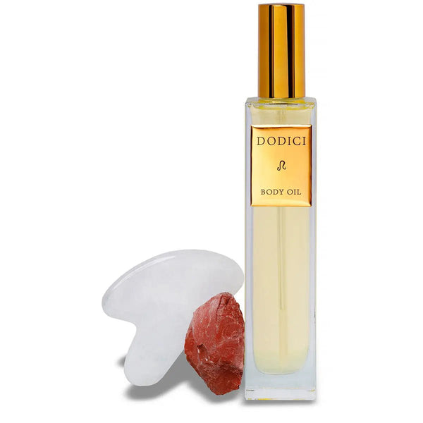 Leo – Body Oil, Gua Sha and Personalized Crystal Set - S94beautyhub