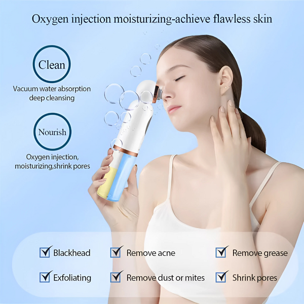 Facial Cleansing Device Micro Vibration Pore Shrinking Face Cleaner, Waterproof Rechargeable Skin Scrubber, Blackhead Remover Gentle Facial Massager for Deep Pore Cleaning | Designed in UAE