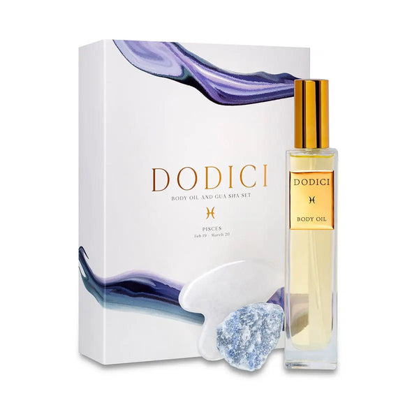 Pisces – Body Oil, Gua Sha and Personalized Crystal Set - S94beautyhub