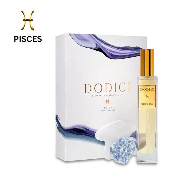 Pisces – Body Oil, Gua Sha and Personalized Crystal Set - S94beautyhub